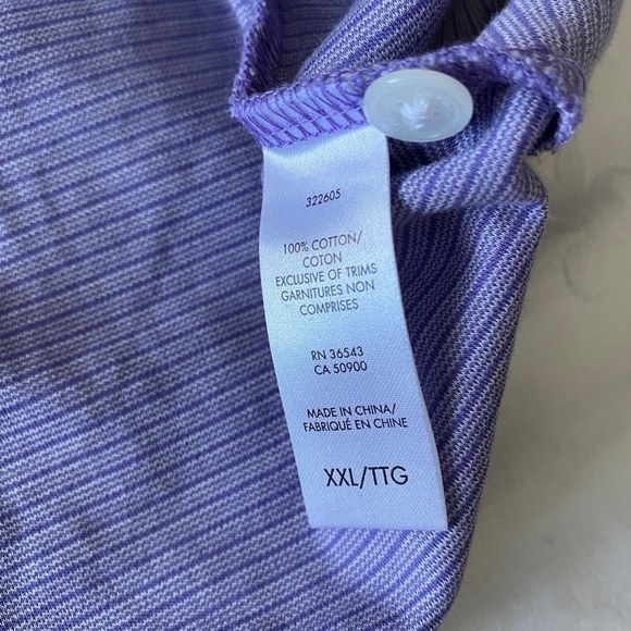 Calvin Klein Men's Purple Horizontal Stripe Short Sleeve Polo Shirt Size XXL - Picture 8 of 12